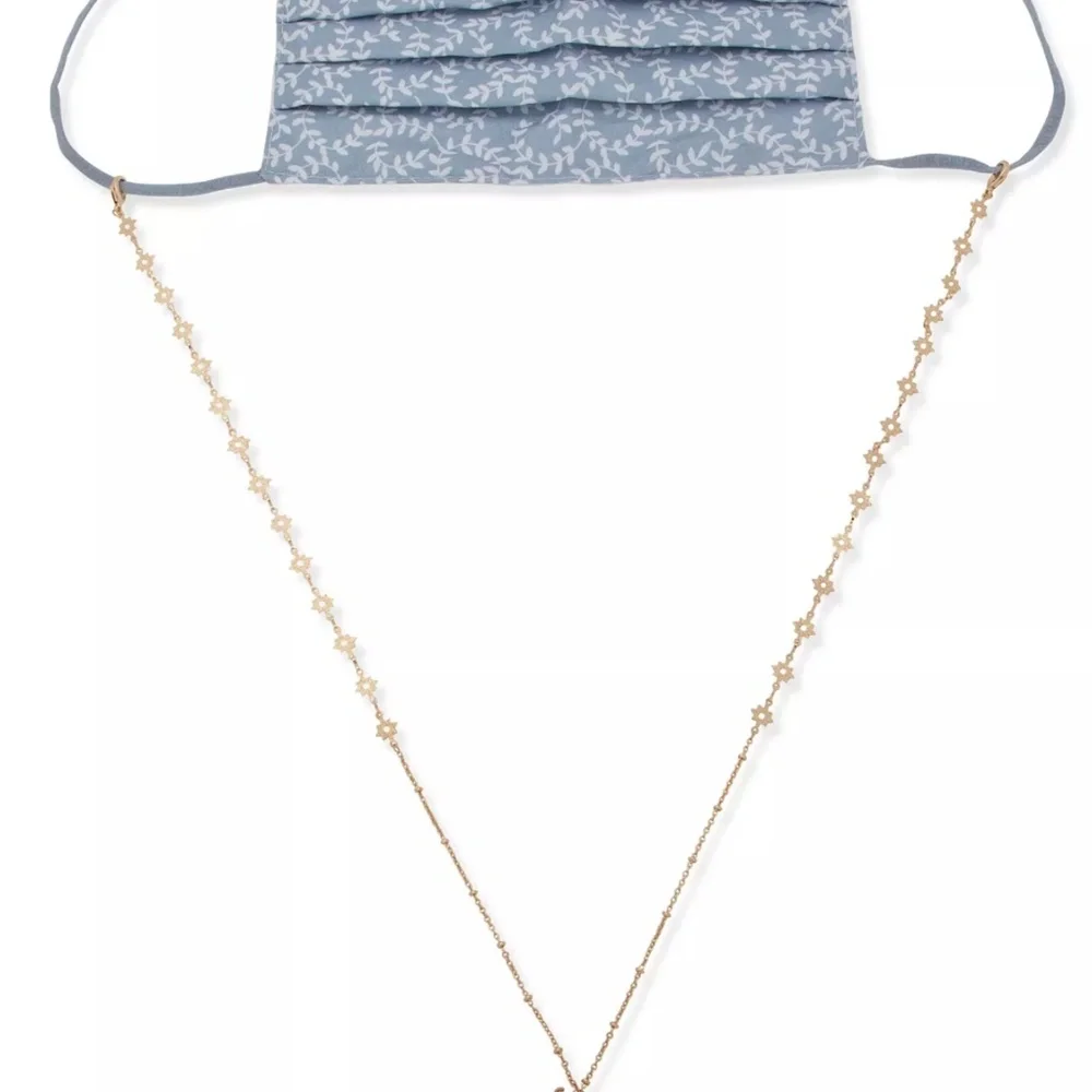 LONNA & LILLY Blue Vine Print Mask with Lanyard Set